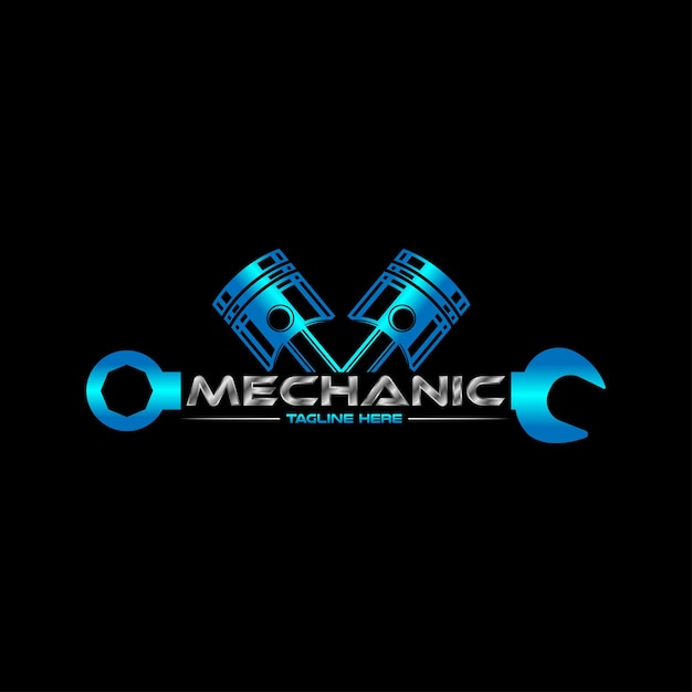 El icono de la llave mecánica del logotipo Vector