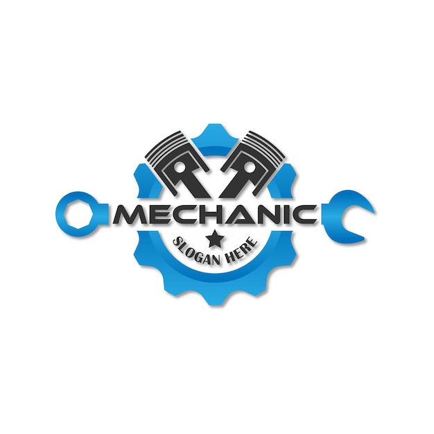 El icono de la llave mecánica del logotipo Vector