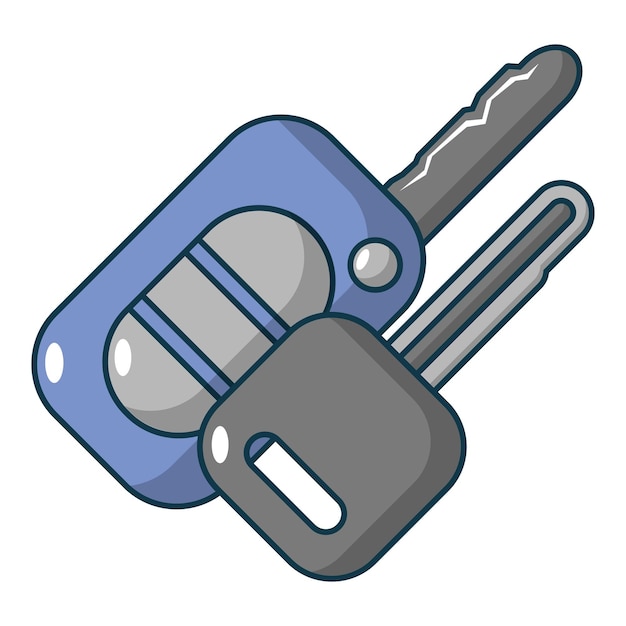 Icono de llaves de coche Ilustración de dibujos animados de icono de vector de llaves de coche para diseño web