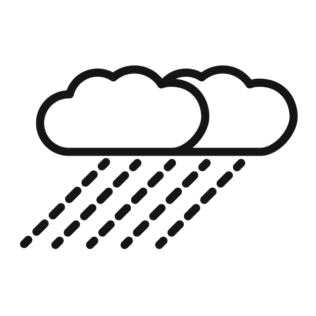 Icono de lluvia para aplicaciones de pronóstico del tiempo y herramientas de planificación de viajes