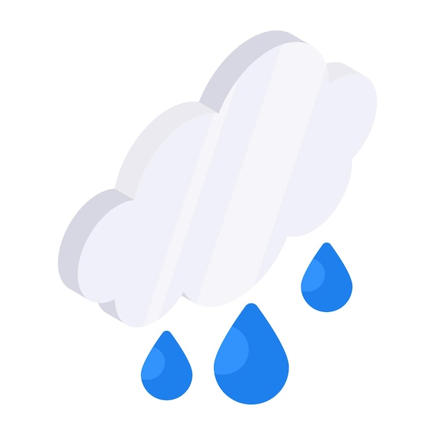 Icono de lluvia en un diseño perfecto