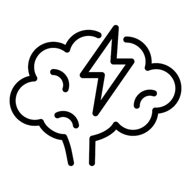 Icono de lluvia de ideas de colaboración empresarial Icono de vector de lluvia de ideas de colaboración empresarial de esquema para diseño web aislado sobre fondo blanco