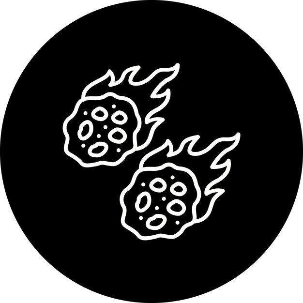 El icono de la lluvia de meteoros