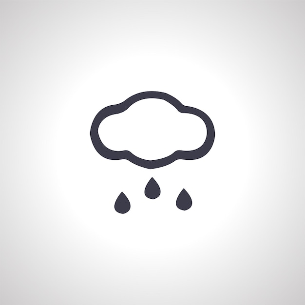 Icono de lluvia nube con icono de lluvia