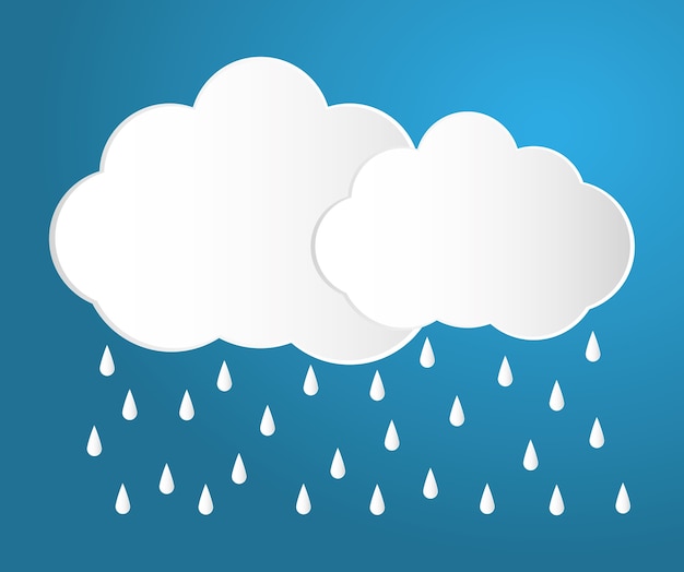 Icono de lluvia y nube