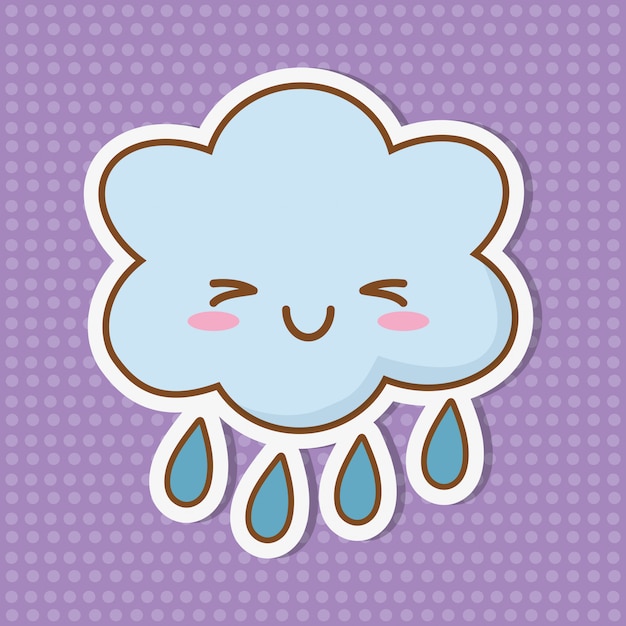 Vector icono de lluvia de nubes