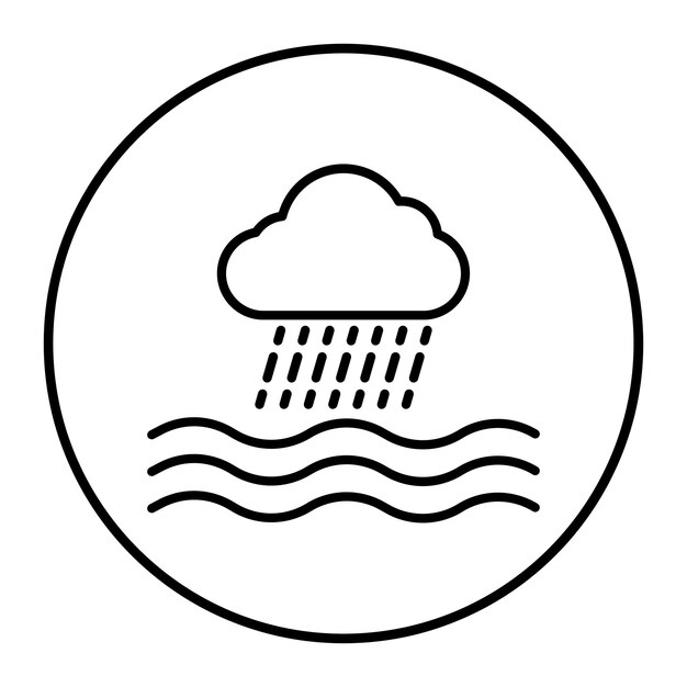 El icono de la lluvia del océano