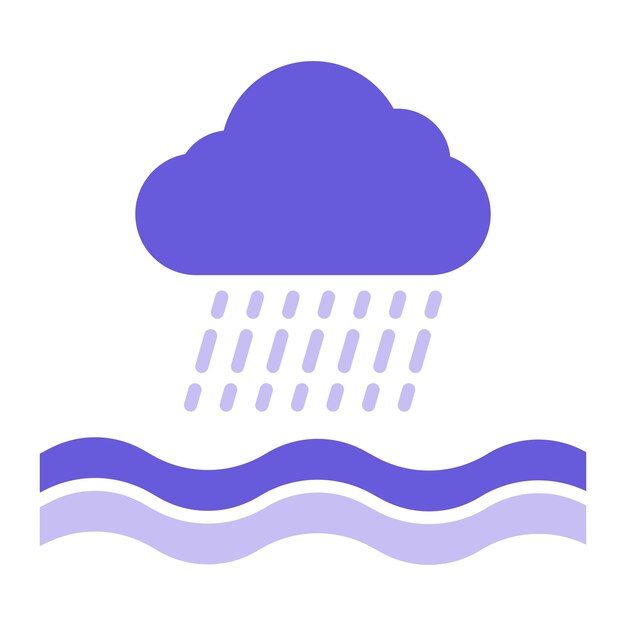El icono de la lluvia del océano