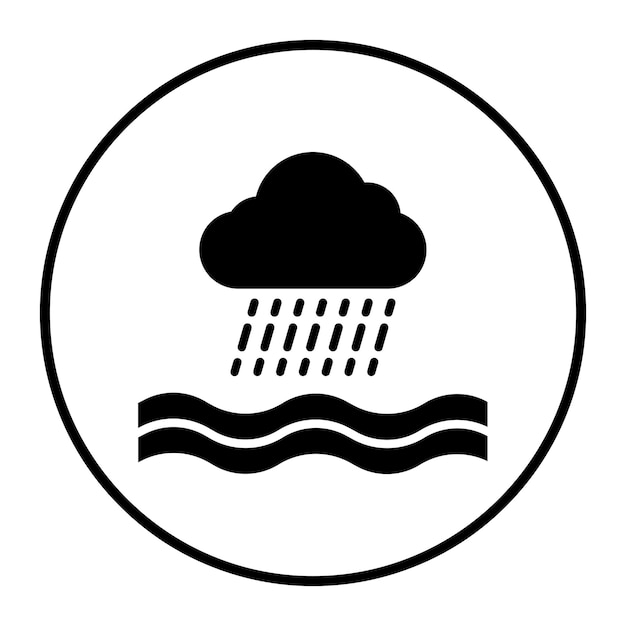 El icono de la lluvia del océano