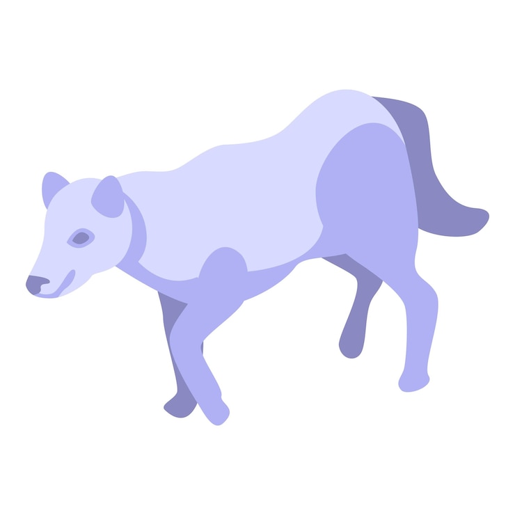 Vector icono de lobo nórdico isométrico del icono de vector de lobo nórdico para diseño web aislado sobre fondo blanco
