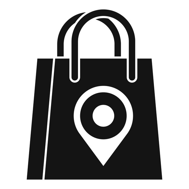 Icono de localización de lugares de compras vector simple Aplicación de mapas en línea