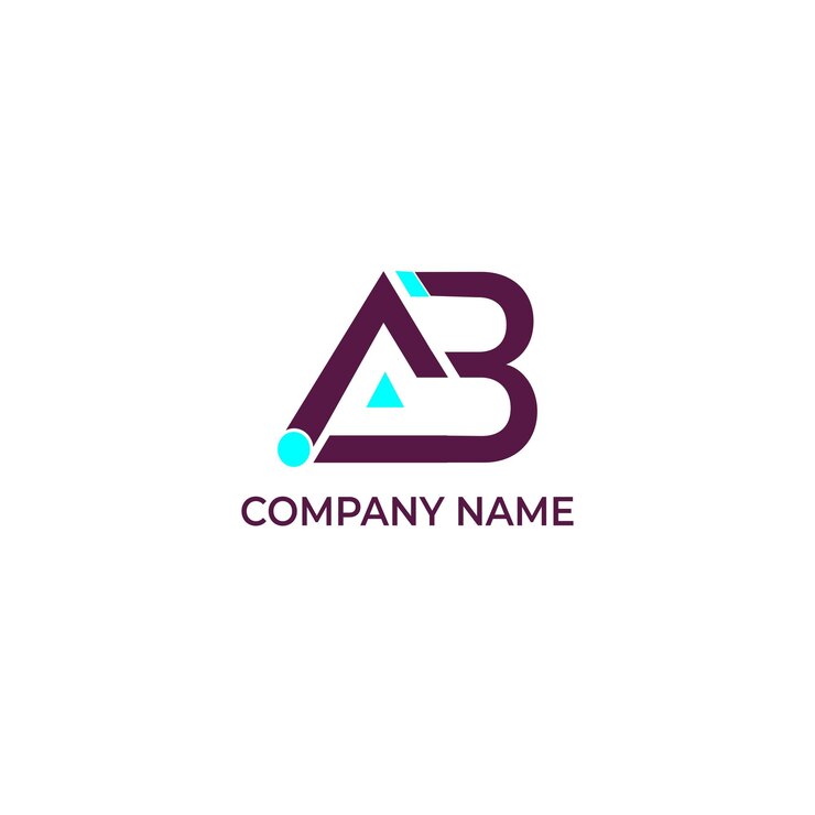 Vector icono del logotipo ab y plantilla vectorial de la letra inicial del logotipo símbolo de la letra initial del logotipo diseño