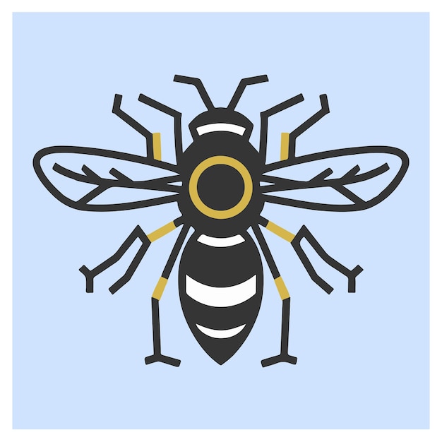 icono del logotipo de la abeja