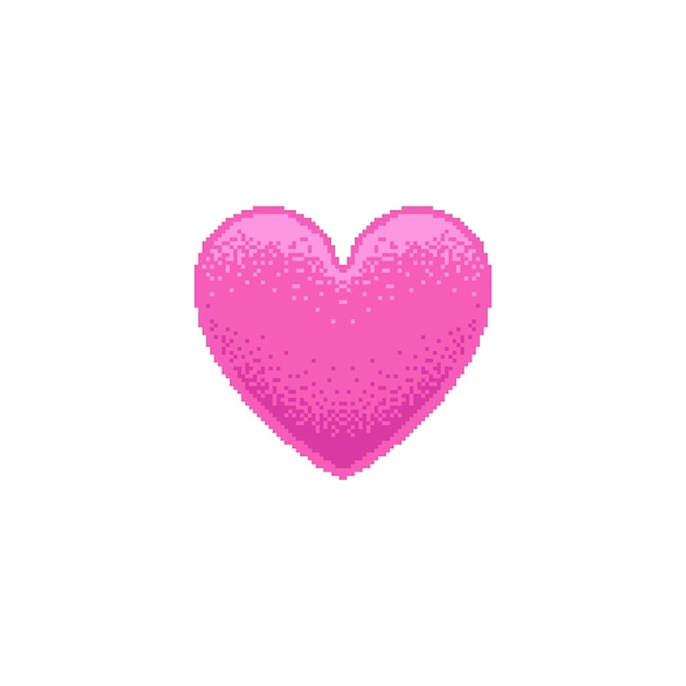 Ícono del logotipo de amor en Pixel Art