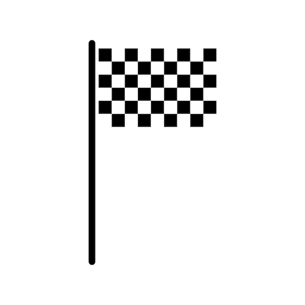 icono del logotipo de la bandera de la carrera