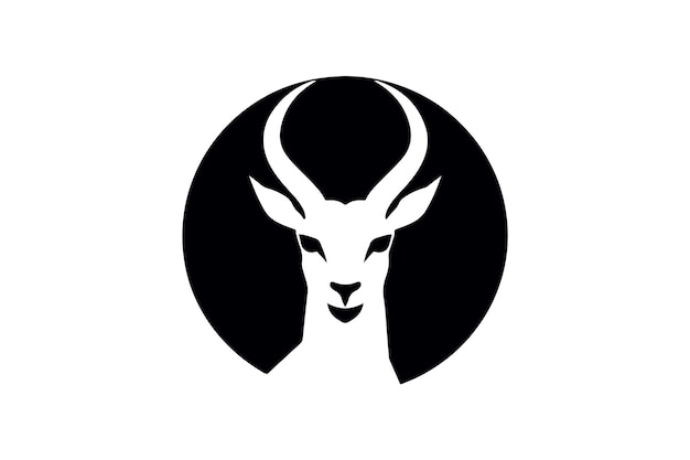 Vector icono del logotipo de cabeza addax