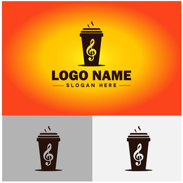 icono del logotipo del café comida bebidas restaurante cafetería té taza de café silueta del logotipo vectorial