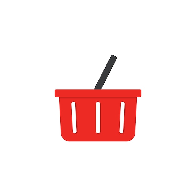 Ícono del logotipo de la canasta de compras vectorial