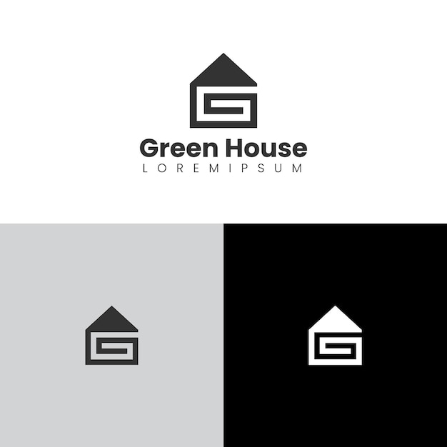 Vector Ícono del logotipo de la casa inmobiliaria letra g