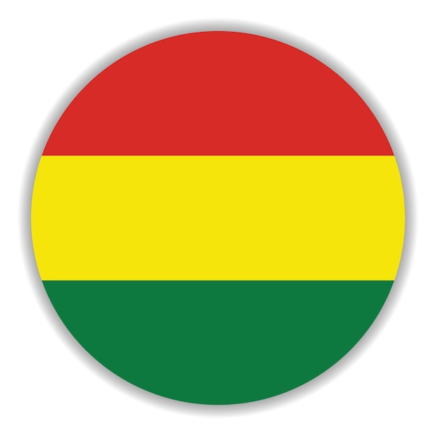 El icono del logotipo del círculo de la bandera de Bolivia diseño de ilustración vectorial por computadora