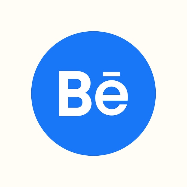 Icono del logotipo del círculo vectorial de Behance