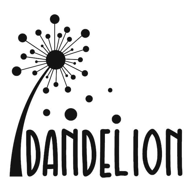 Icono del logotipo del diente de león del bosque Ilustración simple del icono de vector de diente de león del bosque para la web