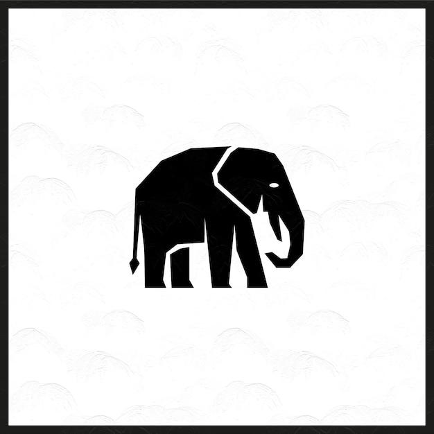 Vector icono de logotipo de elefante