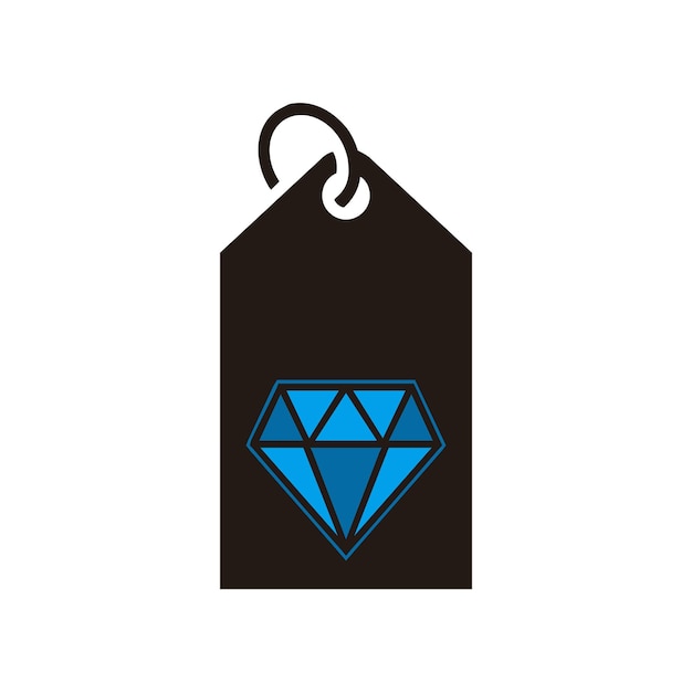 Icono de logotipo de etiqueta de precio de diamante