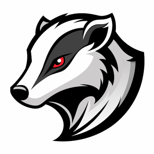 El icono del logotipo de EyeCatching Badger Side View revela el lado salvaje de sus marcas