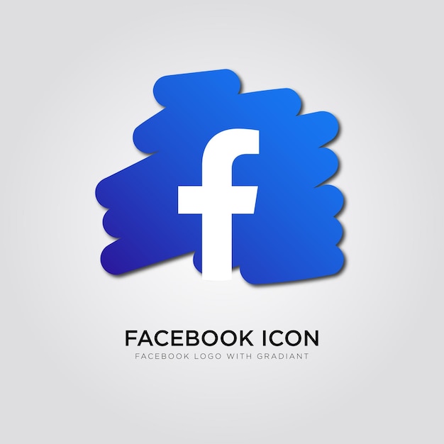 Vector icono del logotipo de facebook vector jpg jpeg eps botón de icono icono de redes sociales planas de facebook icono del logotipo de la empresa de facebook