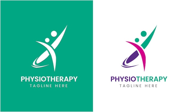 El icono del logotipo de la fisioterapia y el fitness