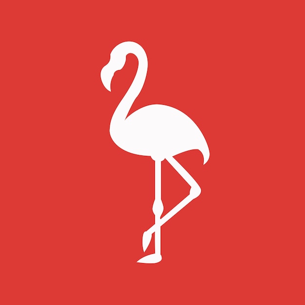 El icono del logotipo del flamenco mínimo
