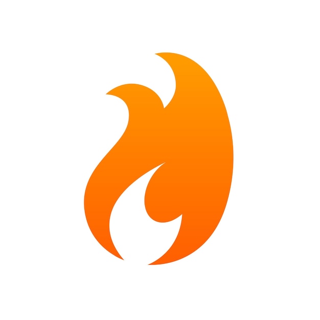 Ícono del logotipo de fuego Ilustración vectorial aislado en blanco