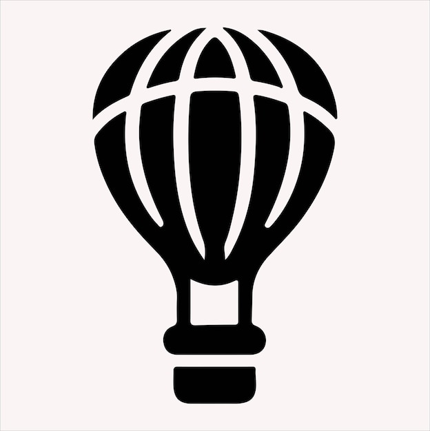 icono del logotipo del globo aéreo moderno en un fondo blanco