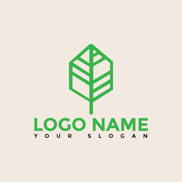 Icono del logotipo de la hoja plantilla del logotipo