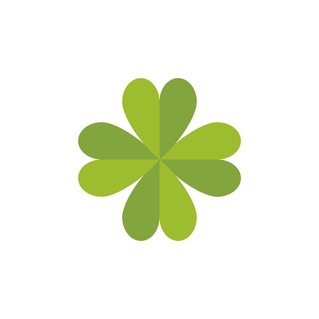 El icono del logotipo de la hoja de trébol