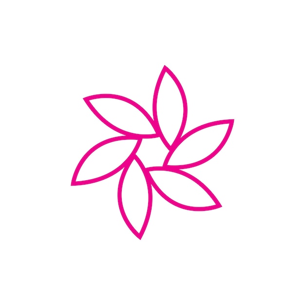 Icono de logotipo de ilustración de flores de loto Vector
