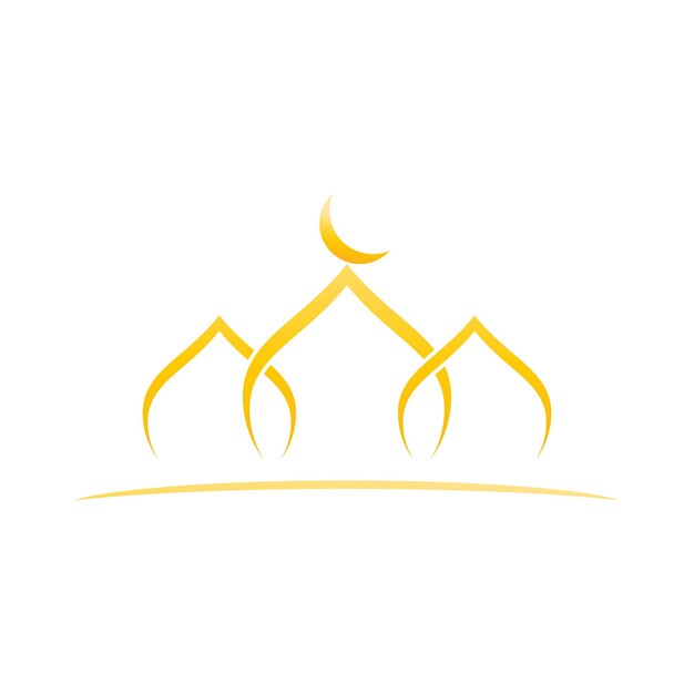 El icono del logotipo islámico de la mezquita ramadhan kareem diseño del icono