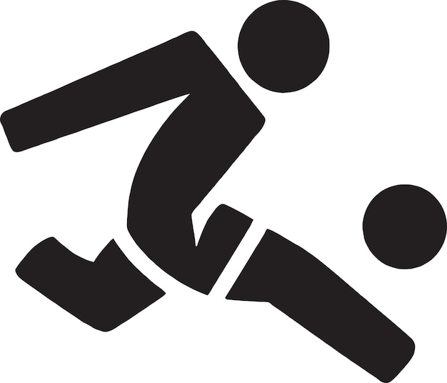 El icono del logotipo del jugador de fútbol Gladiator