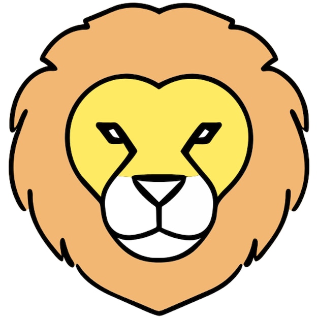 icono del logotipo del león con toda la cara