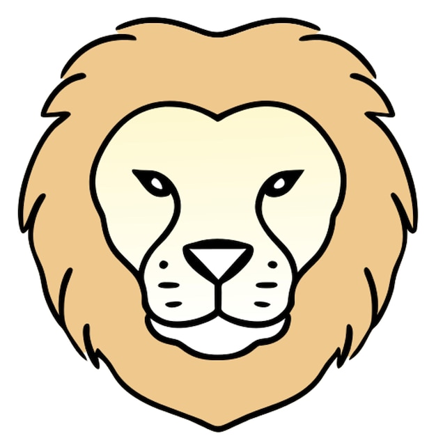 icono del logotipo del león con toda la cara