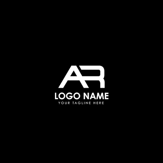 El icono del logotipo de la letra AR