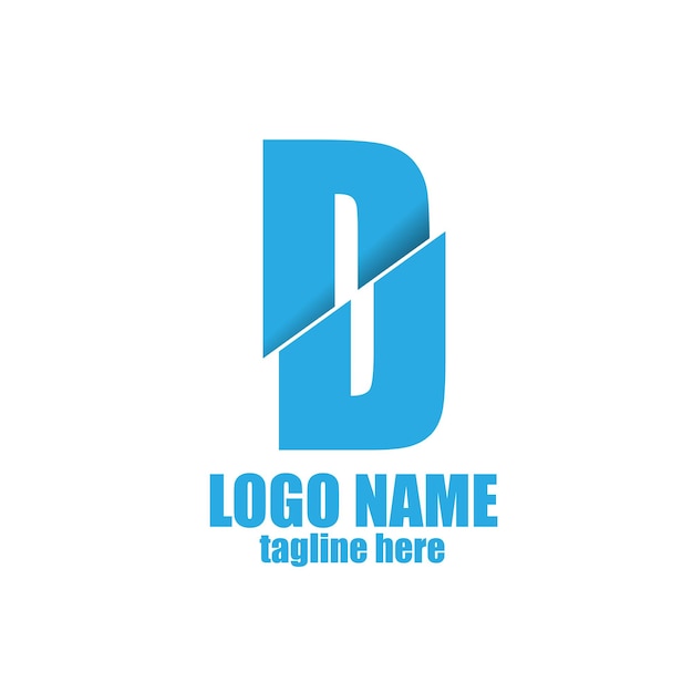 icono del logotipo de la letra d vectorial