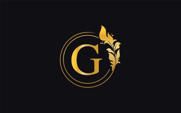 El icono del logotipo de la letra G de lujo