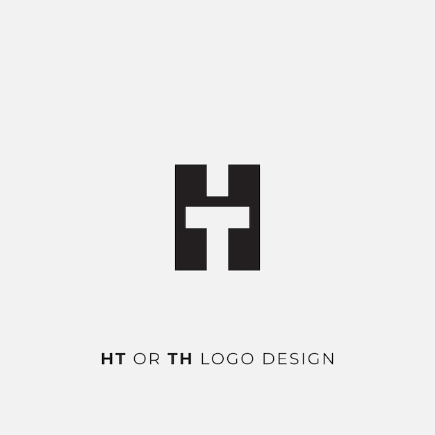 Icono del logotipo de la letra HT o TH