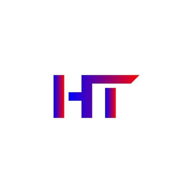 Vector icono del logotipo de la letra ht
