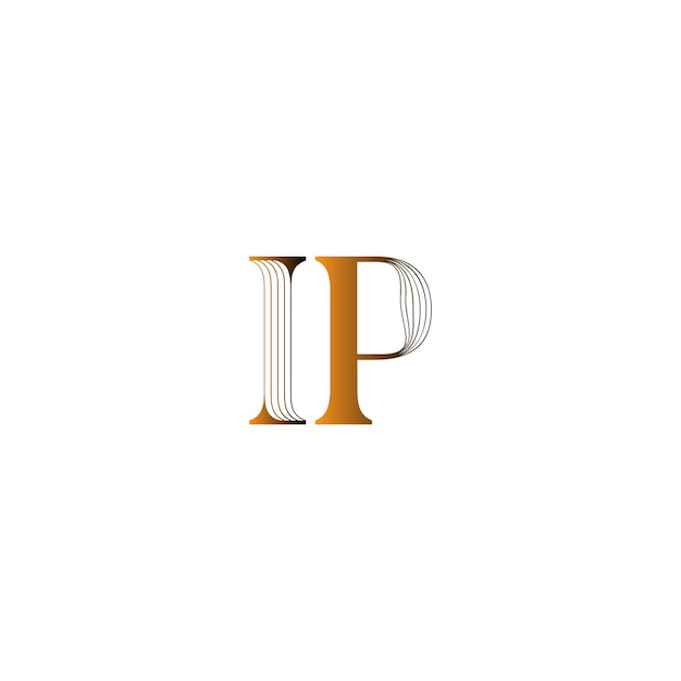 icono del logotipo de la letra ip