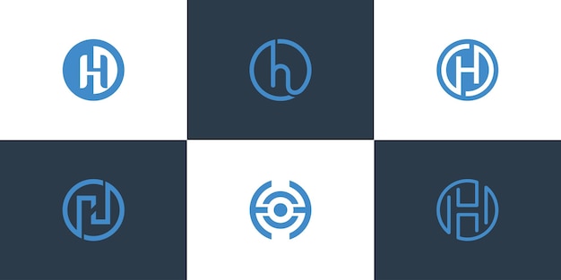 Icono del logotipo de la letra del monograma HO o OH
