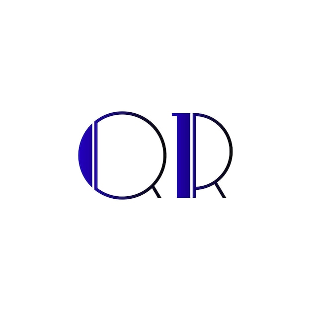 icono del logotipo de la letra qr
