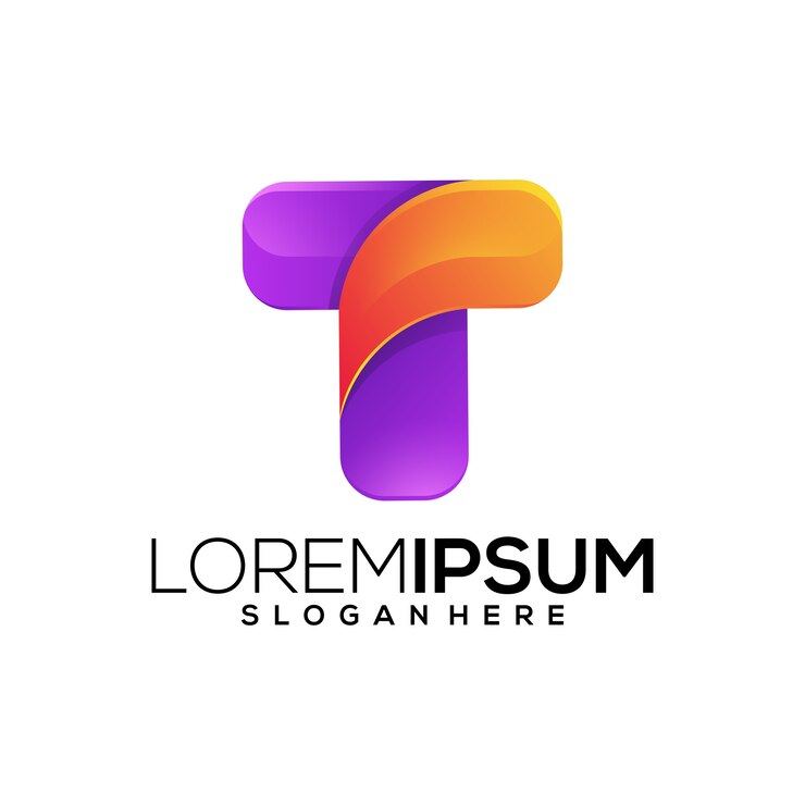Vector icono del logotipo de la letra t
